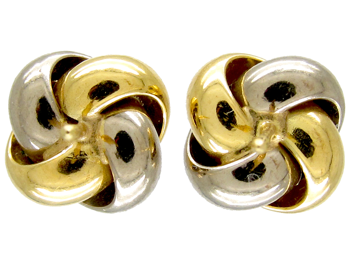 Doubled knot earrings
