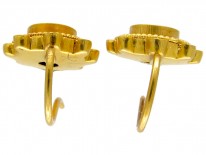 Victorian 15ct Gold & Diamond Earrings