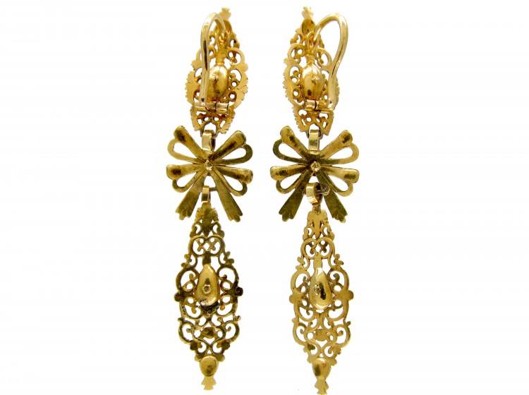 Early 18th Century Diamond Set Drop Earrings