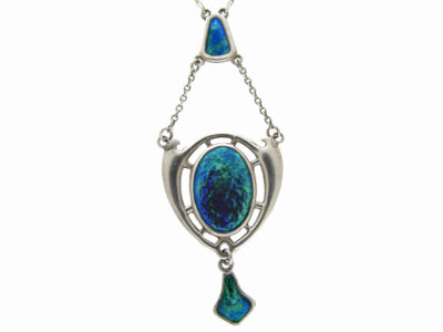 Art Nouveau Silver & Enamel Pendant by Charles Horner