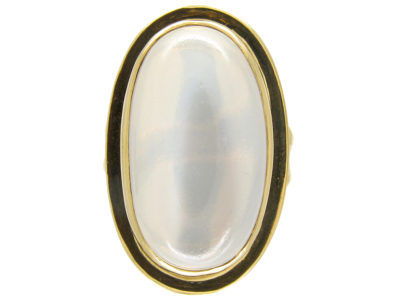 Large Gold Moonstone Ring