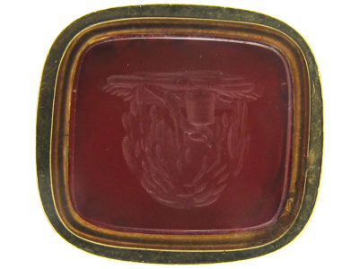 Regency Gold Cased Seal with Carnelian Base