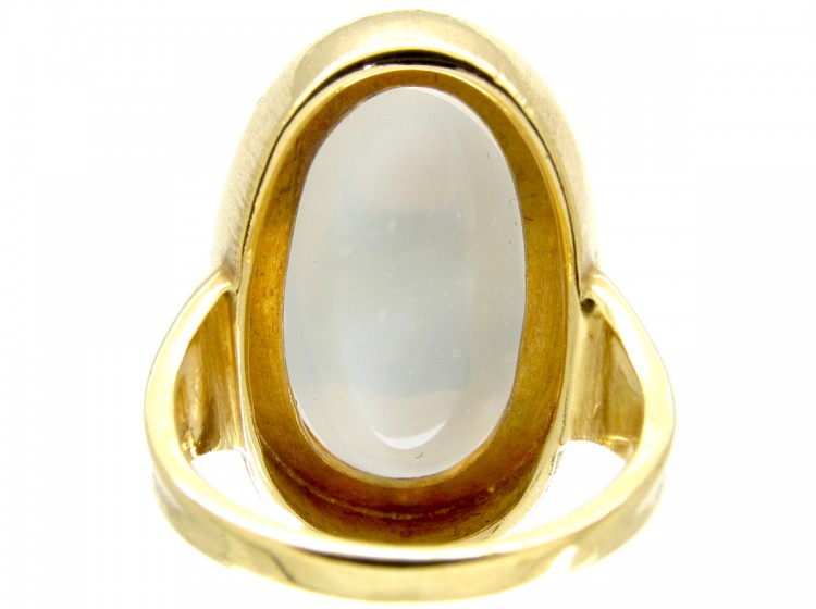 Large Gold Moonstone Ring