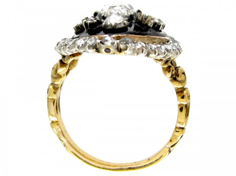Georgian Diamond Stellar Marquise Ring