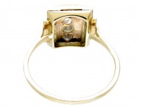 Art Deco Black Enamel & Diamond Ring