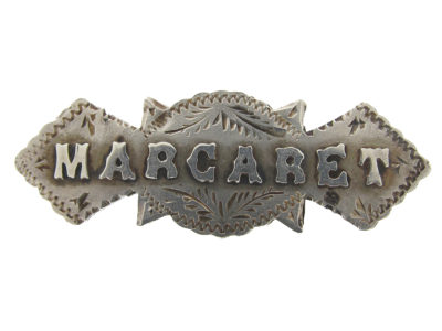 Victorian Silver Sweetheart Brooch