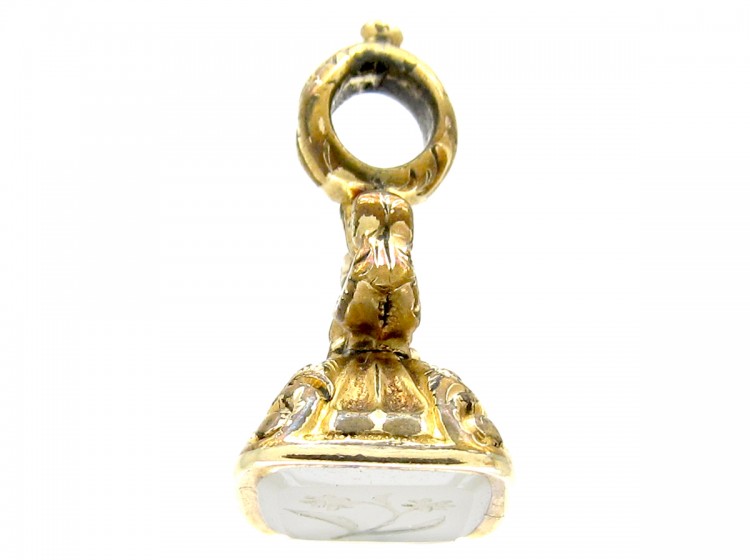 Regency Gold Cased Seal with Chalcedony Base