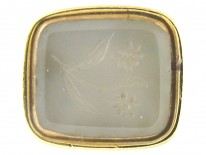Regency Gold Cased Seal with Chalcedony Base
