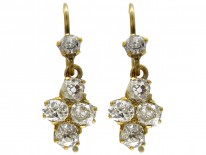 Victorian Diamond 18ct Gold Drop Earrings