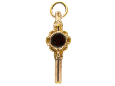Victorian Gold Cased Bloodstone & Cornelian Watch Key