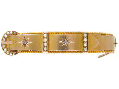 9ct Gold Victorian Buckle Bangle