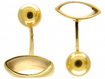French 18ct Gold Geometric Cufflinks by Pierre Cardin