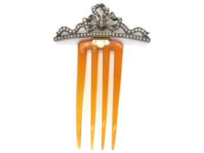 Edwardian Diamond & Tortoiseshell Hair Comb