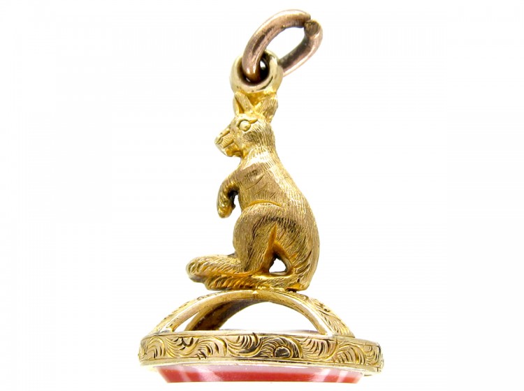 Gold Cased Kangaroo Victorian Seal