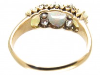 Victorian Opal & Diamond Three Stone Ring