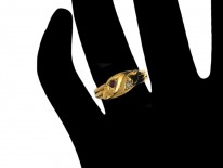 Edwardian Ruby & Diamond Double Snake Ring
