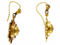 Victorian 15ct Gold Diamond Set Earrings