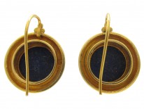 Victorian 18ct Gold & Lapis Lazuli Earrings