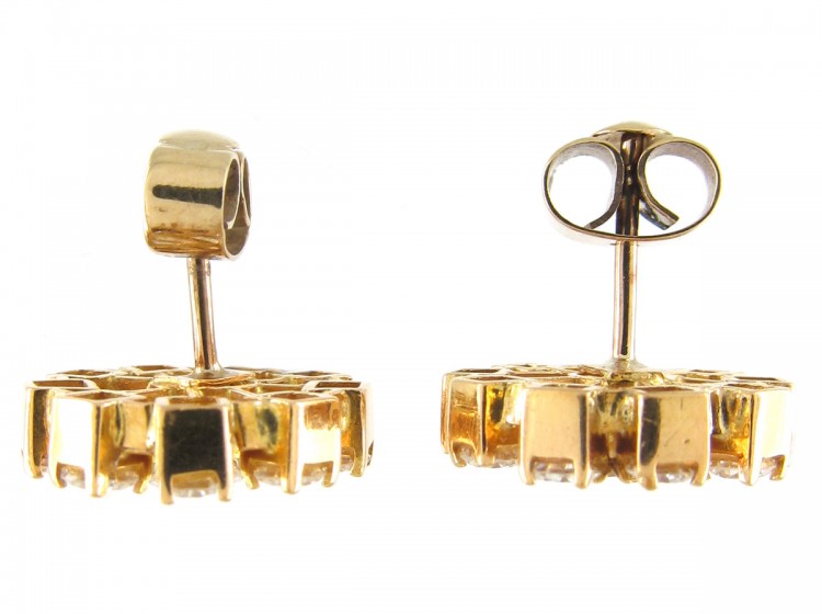 Diamond 18ct Gold Wheel Earrings