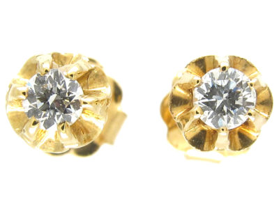 Single Stone Diamond Earrings
