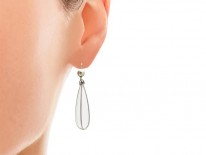 Rock Crystal & Silver Drop Earrings
