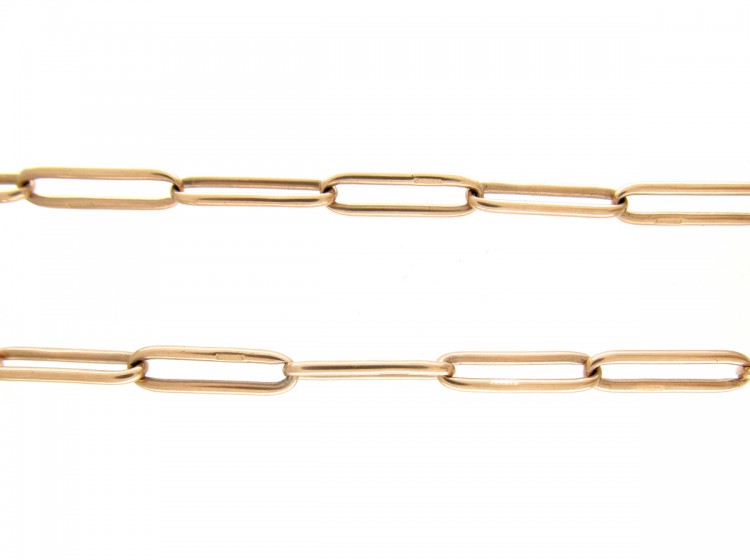 9ct Gold Long Link Albert Chain