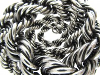 Silver Graduated Rope Necklace