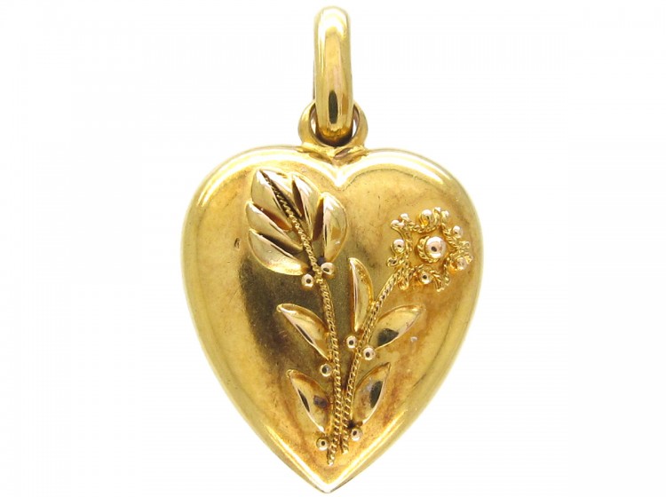 15ct Gold Victorian Heart Pendant