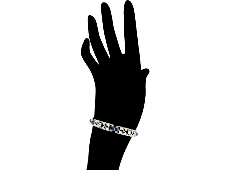 Sapphire & Diamond Art Deco Bracelet