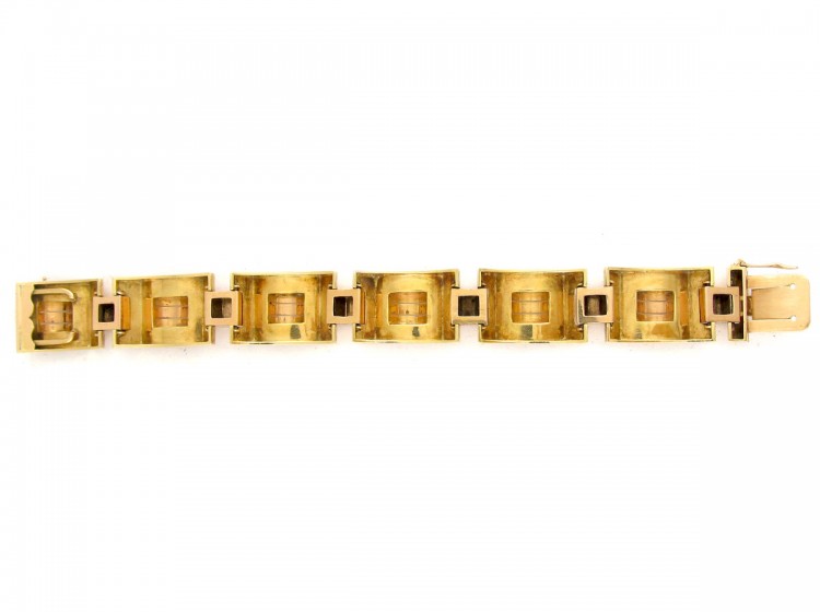 18ct Two Colour Gold Art Deco Bracelet