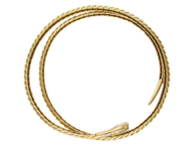 Coiled 9ct Gold Snake Necklace