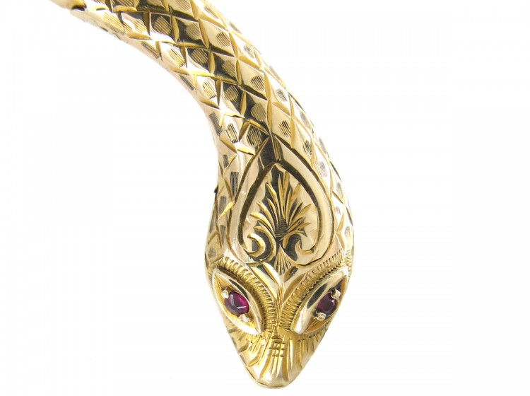Coiled 9ct Gold Snake Necklace