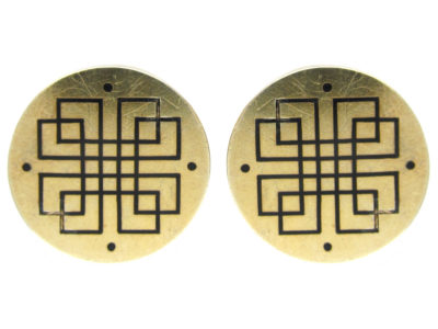 15ct Gold & Enamel Earrings