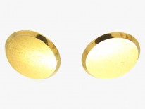 15ct Gold Disc Earrings