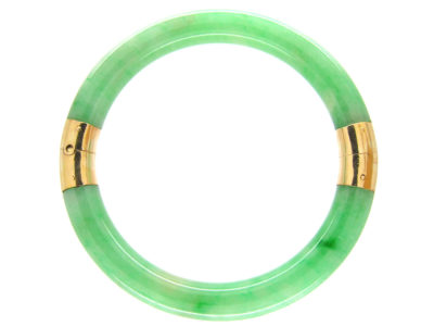 Jade & 18ct Gold Bangle