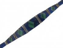 Malachite & Lapis Lazuli Silver Mexican Bracelet