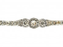 Silver, Marcasite & Pearl Bracelet