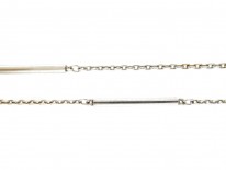 Silver Bar & Trace Link Chain