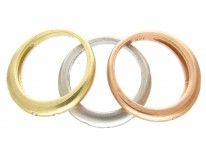 Three Three Colour Gold & Diamond Set Rings