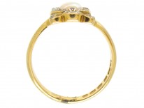 Victorian Heart Shaped Opal & Diamond Ring