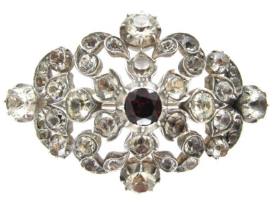 Victorian Silver & Paste Brooch