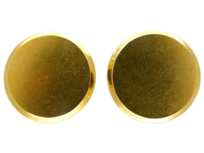 15ct Gold Disc Earrings
