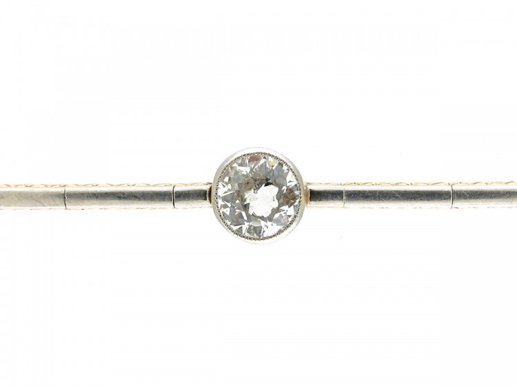 Art Deco Single Stone Diamond Bracelet