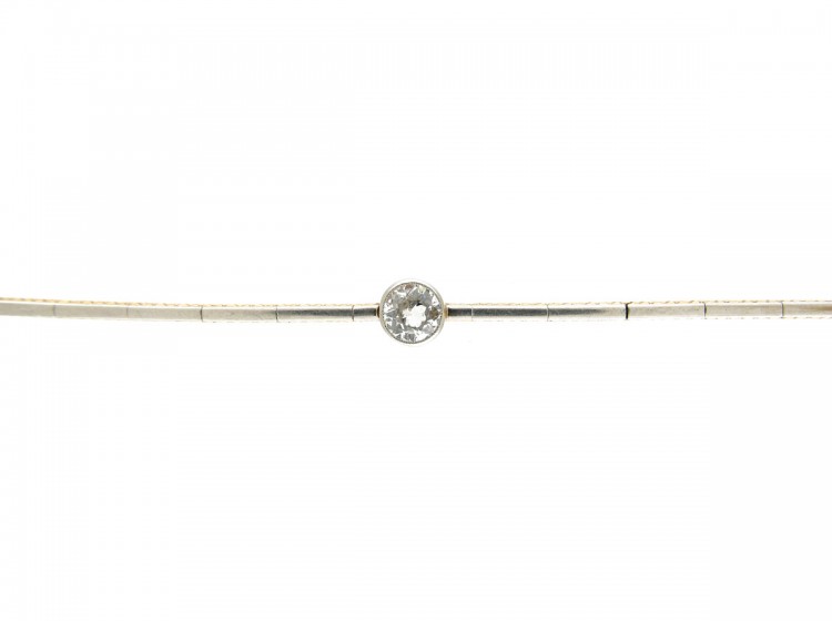 Art Deco Single Stone Diamond Bracelet