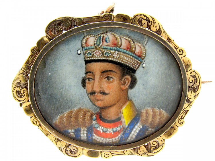 15ct Gold Nawab of Lucknau Portrait Brooch