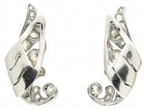 Art Deco Diamond Angel Wing Earrings
