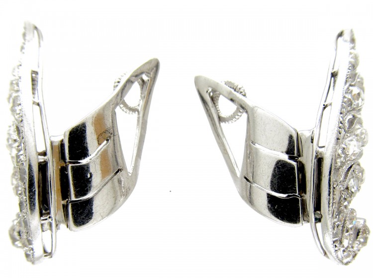 Art Deco Diamond Angel Wing Earrings