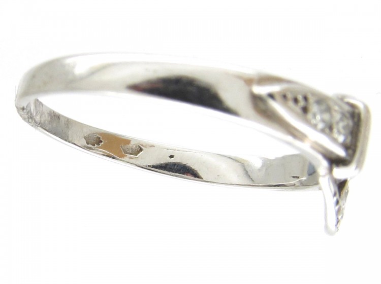Diamond & Platinum Edwardian Buckle Ring