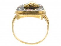 Early 19th Century Swiss Enamel Miniature Ring