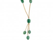 9ct Gold Aventurine Beads Necklace